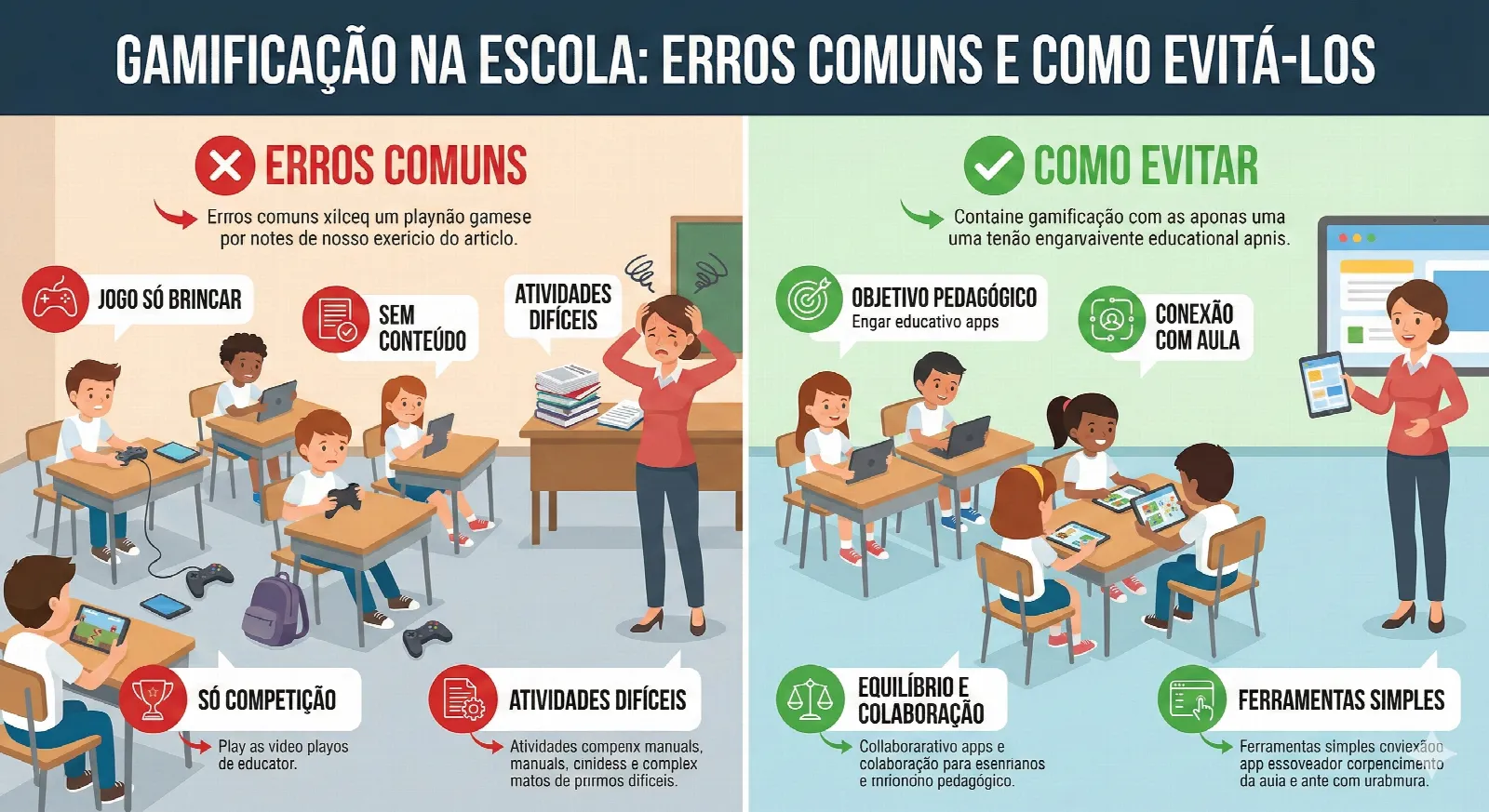 🎮 Erros comuns ao usar gamificação na escola e como evitá-los